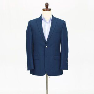 Calvin Klein 38R Blue HB 2-Button Sport Coat Blazer Jacket T730